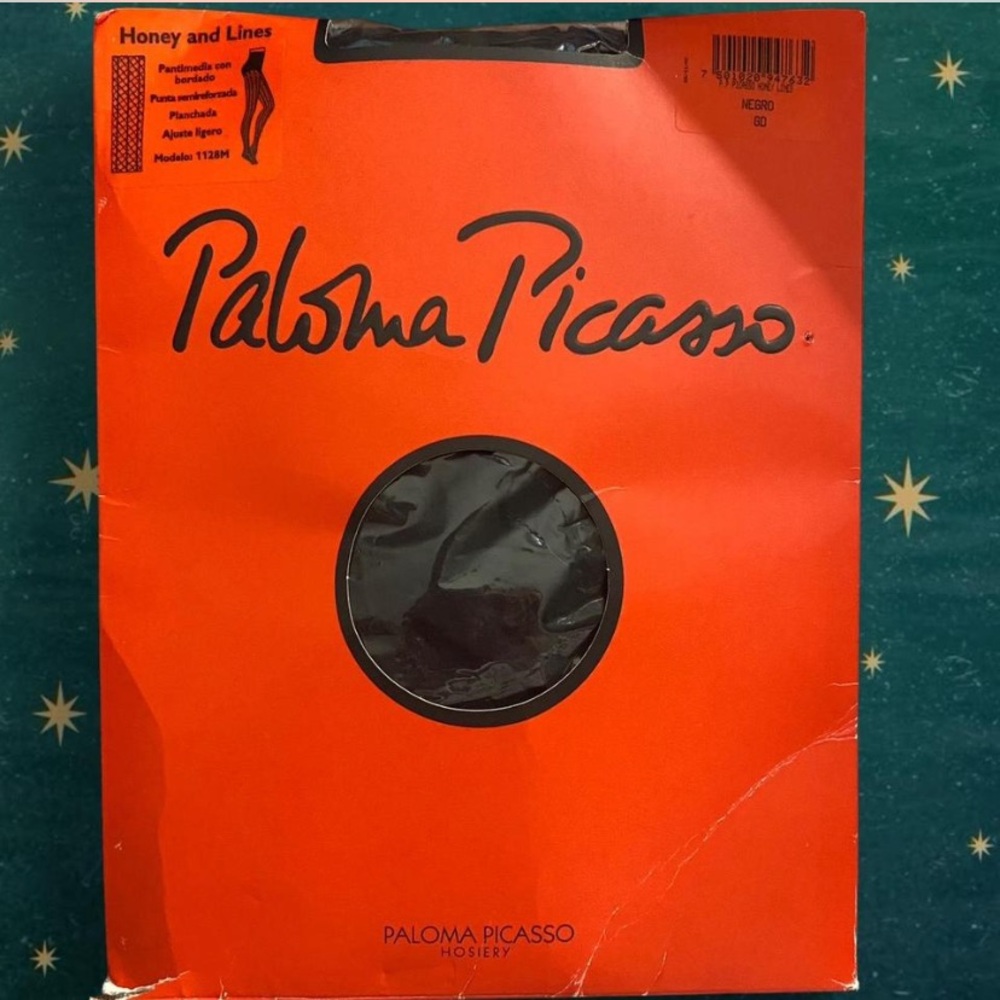 Paloma Picasso Black Fishnet Tights